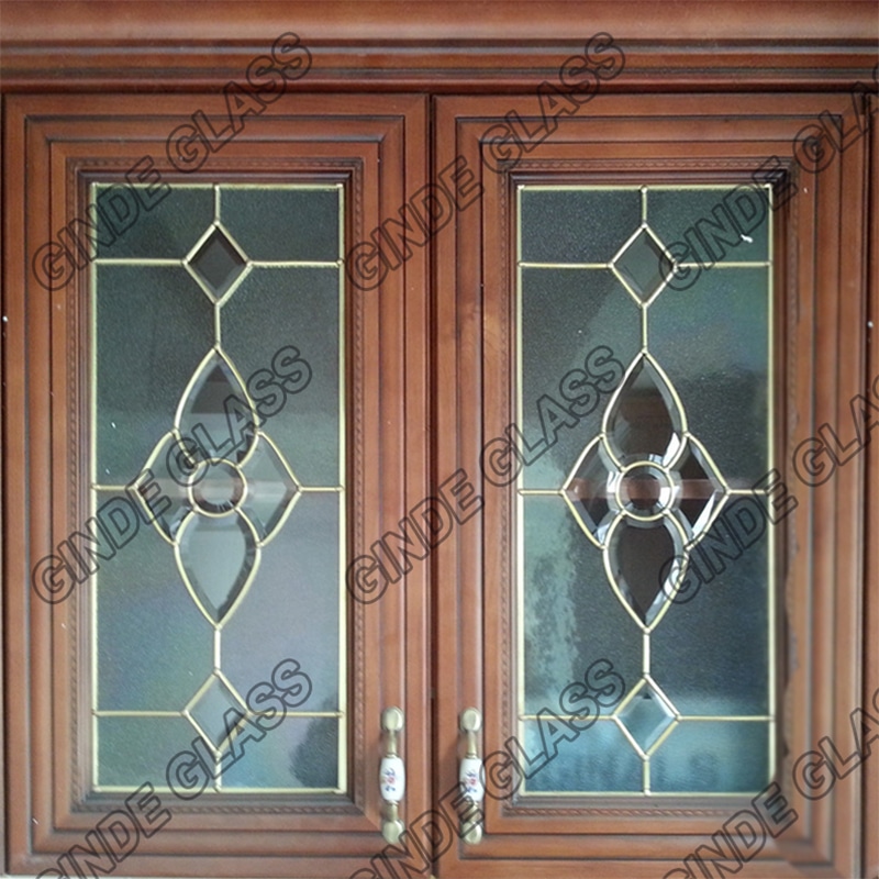 Leaded Glass With Brass For Cabinet Door Manufacturer Wholesales